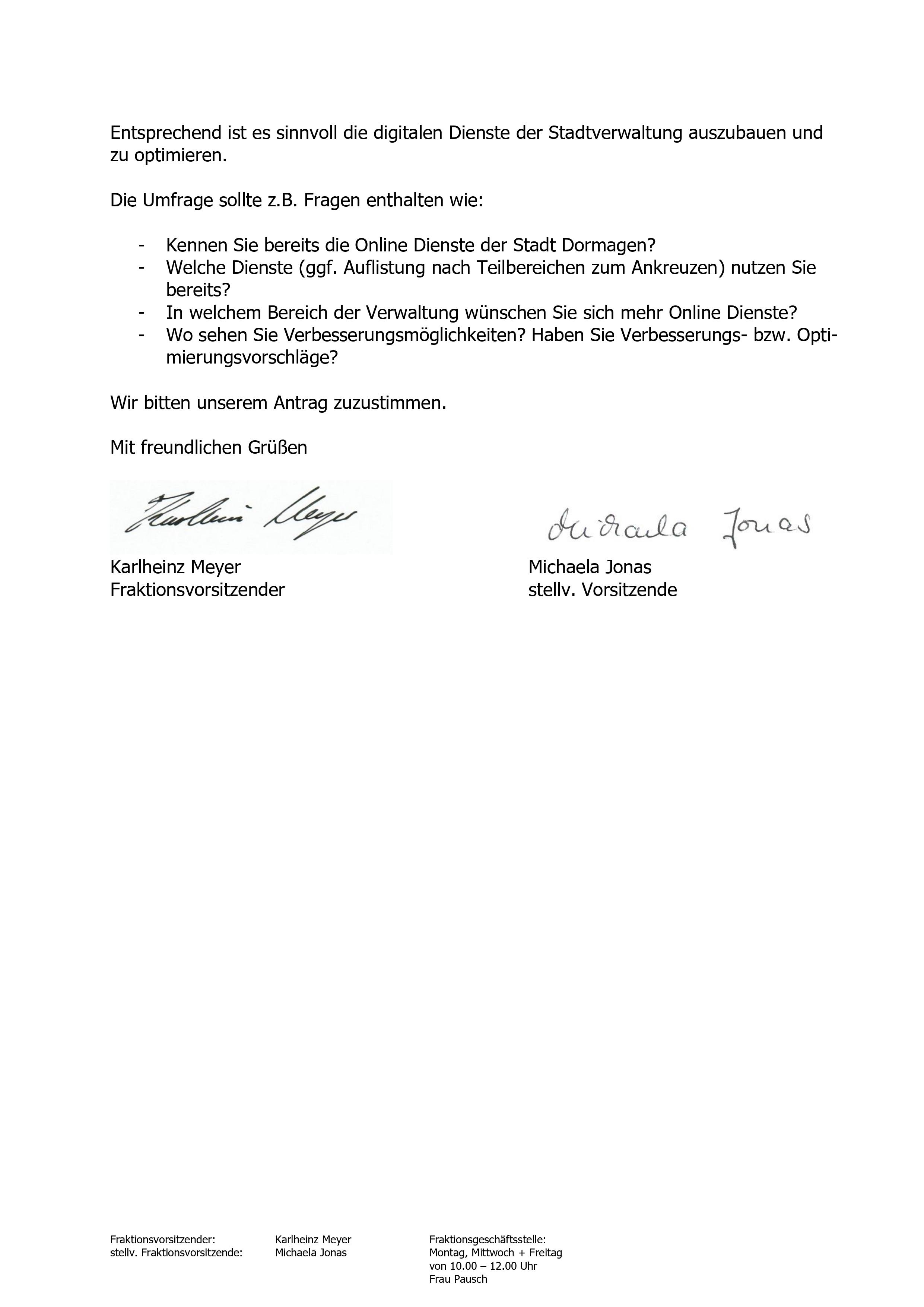 Bürgerbefragung Digitale Dienste der Stadt Dormagen