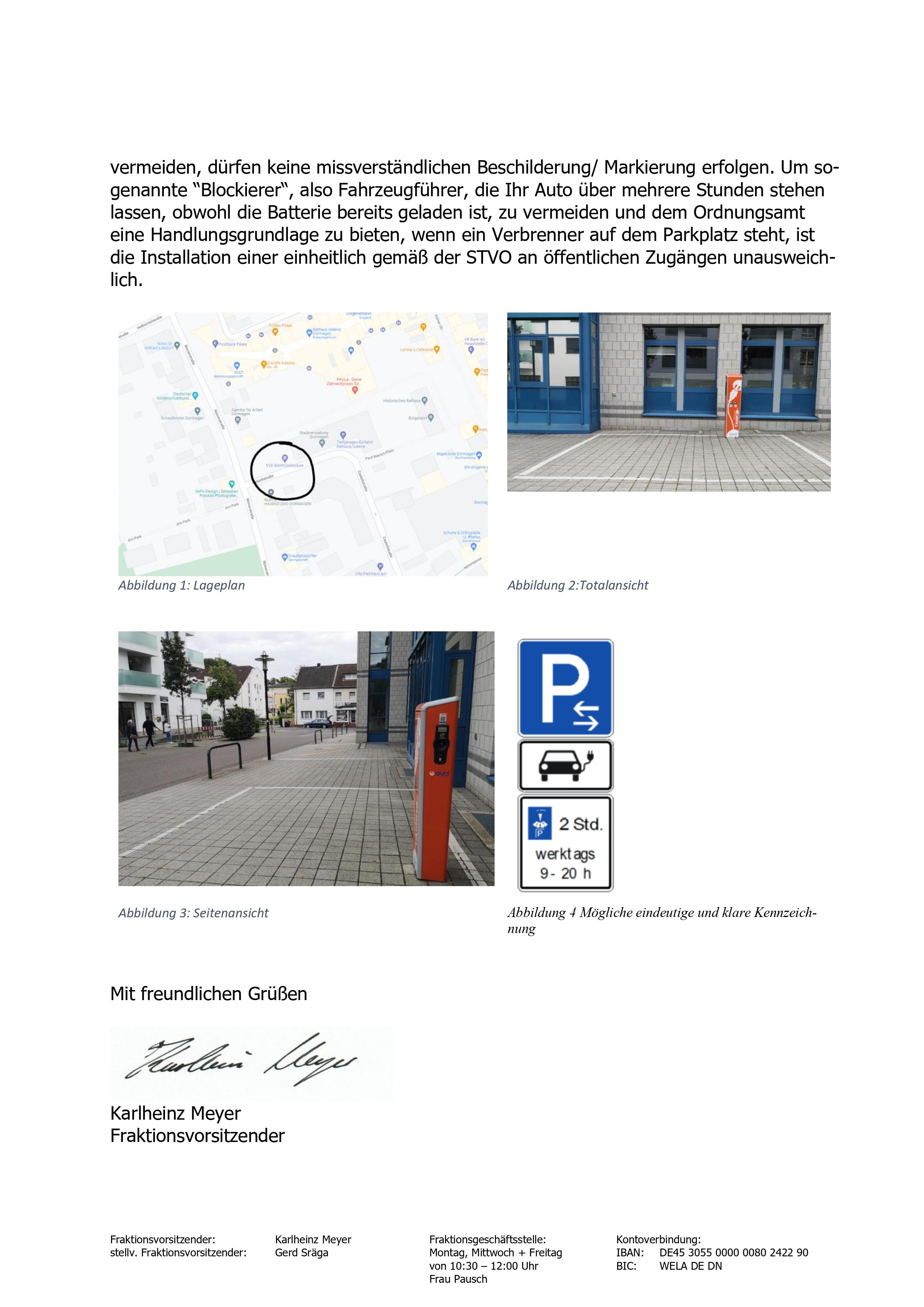 Elektroladesäule an der Castellstraße